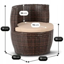 Záhradný nábytok FRIO, hnedý