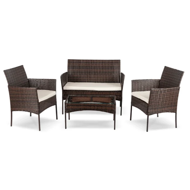 Záhradný set MISSISIPI, hnedá/béžová