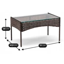 Záhradný set MISSISIPI, hnedá/béžová