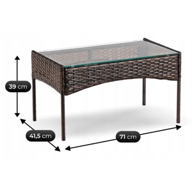 Záhradný set MISSISIPI, hnedá/béžová