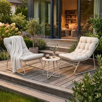 Záhradný set NIKEA, krémový