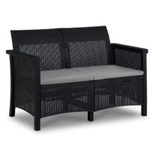 Záhradný set BRENTA, čierna/sivá