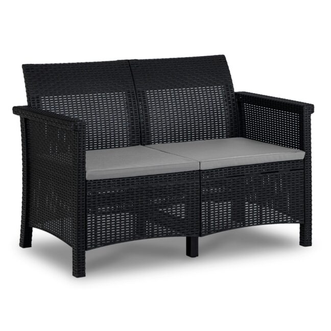 Záhradný set BRENTA, čierna/sivá