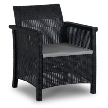 Záhradný set BRENTA, čierna/sivá