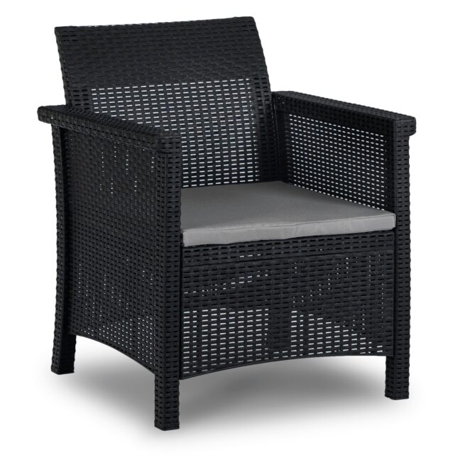 Záhradný set BRENTA, čierna/sivá