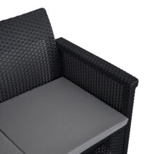 Záhradný set BRENTA, čierna/sivá