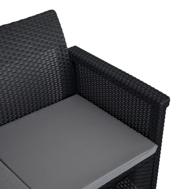 Záhradný set BRENTA, čierna/sivá