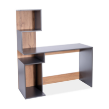 Písací stôl s policovým systémom – dub wotan/antracit