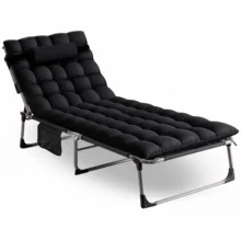 Záhradné ležadlo VENUS, čierna