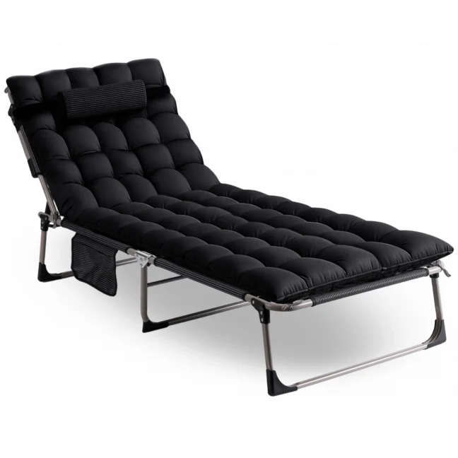 Záhradné ležadlo VENUS, čierna