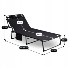 Záhradné ležadlo VENUS, čierna