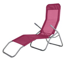 Nicea skladacie záhradné ležadlo, pink