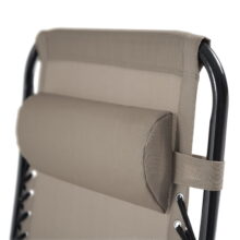 Skladacie záhradné relaxačné kreslo, béžové