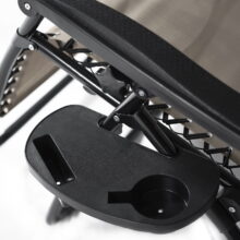 Skladacie záhradné relaxačné kreslo, béžové