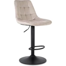 Barová stolička ARCOS béžová zamatová/čierna