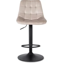 Barová stolička ARCOS béžová zamatová/čierna