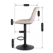 Barová stolička ARCOS béžová zamatová/čierna