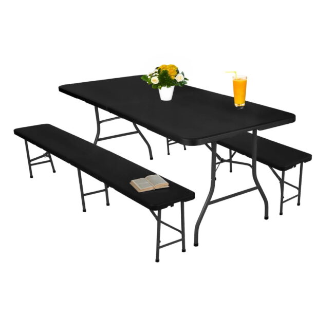 Záhradný cateringový set Party, čierna