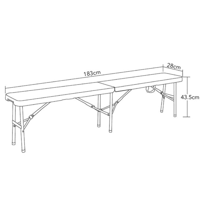 Záhradný cateringový set Party, biela