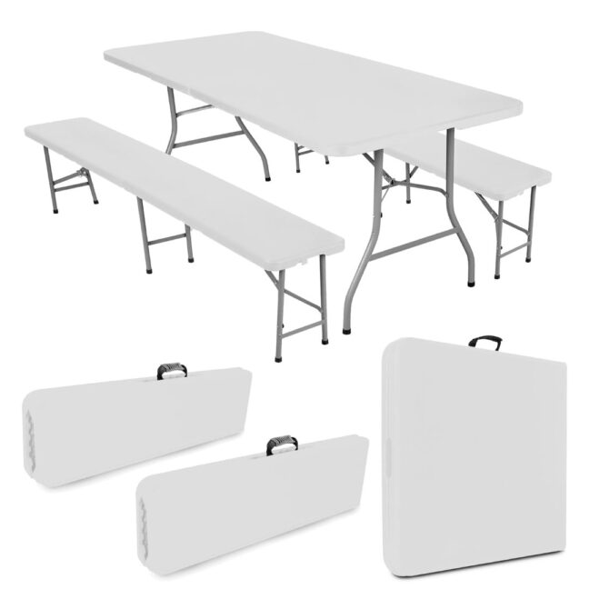 Záhradný cateringový set Party, biela