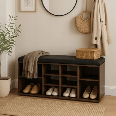 Botník AXEL, rustikálny dub/čierna