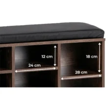 Botník AXEL, rustikálny dub/čierna