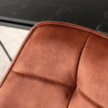 Otočná jedálenská stolička LUNA, rudy zamatová