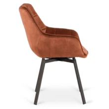 Otočná jedálenská stolička LUNA, rudy zamatová