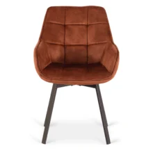 Otočná jedálenská stolička LUNA, rudy zamatová