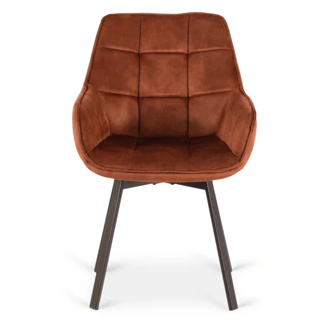 Otočná jedálenská stolička LUNA, rudy zamatová