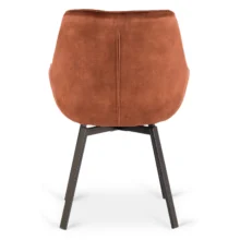 Otočná jedálenská stolička LUNA, rudy zamatová