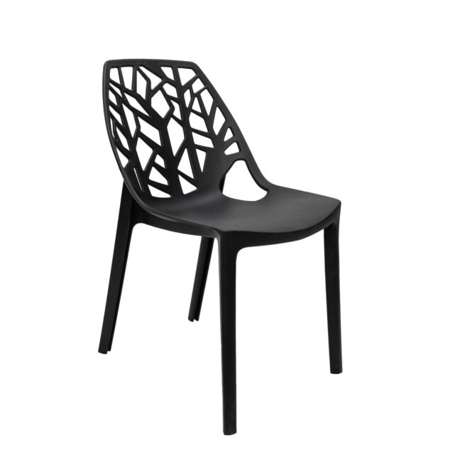 Jedálenská stolička ELOWEN, čierna