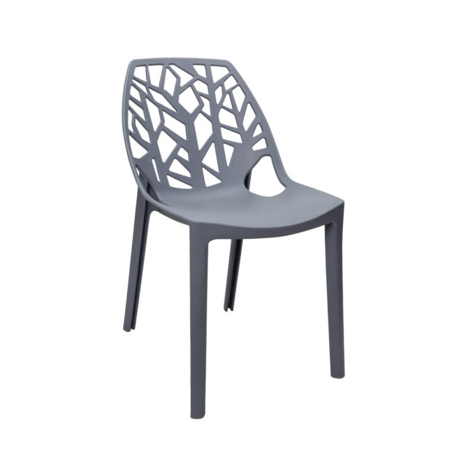 Jedálenská stolička ELOWEN, sivá