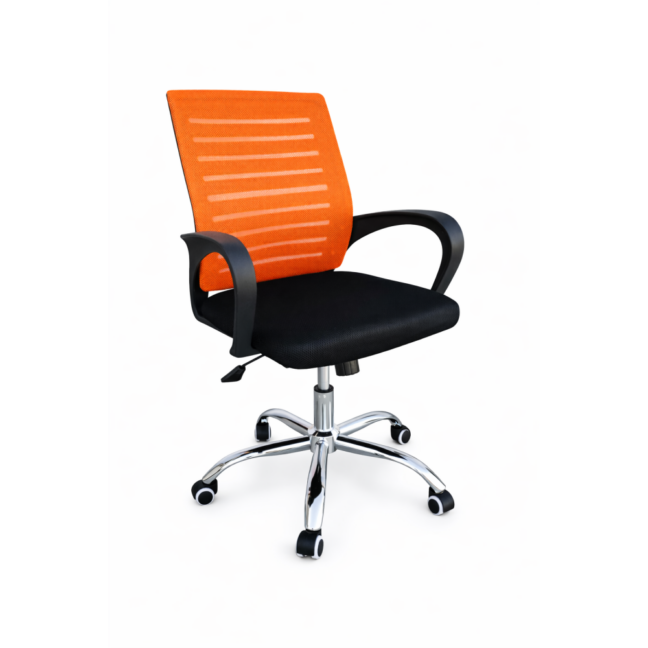 VALCOR ergonomická kancelárska stolička, čierna/oranžová