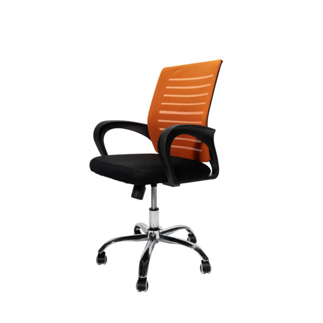 VALCOR ergonomická kancelárska stolička, čierna/oranžová