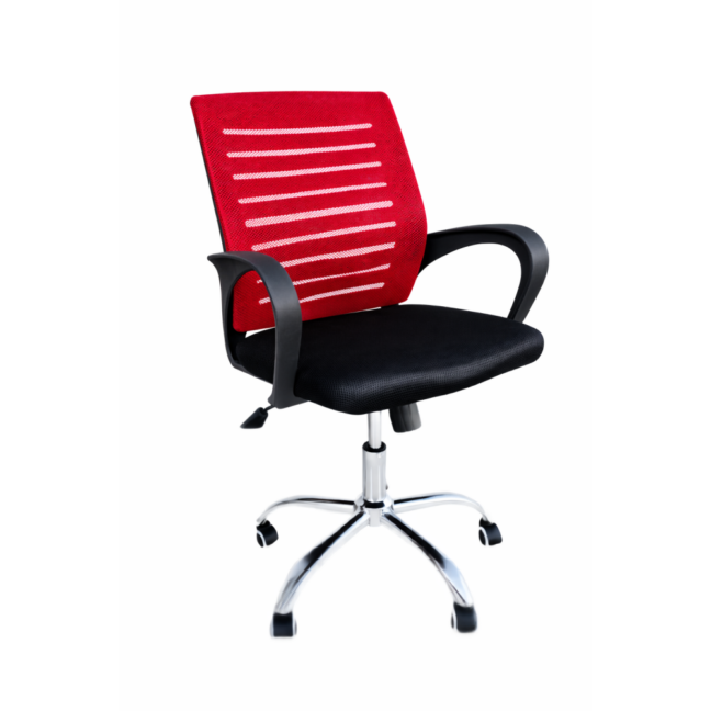 VALCOR ergonomická kancelárska stolička, čierna/červená