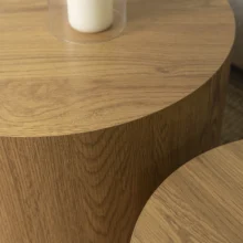 LEILA konferenčný stolík set, prírodný dub