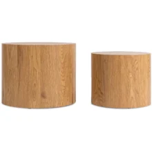 LEILA konferenčný stolík set, prírodný dub