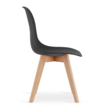 Jedálenská zostava: TESSA 120×60 artisan dub/čierne nohy + 4 ks KITO stoličky biele/prírodné nohy