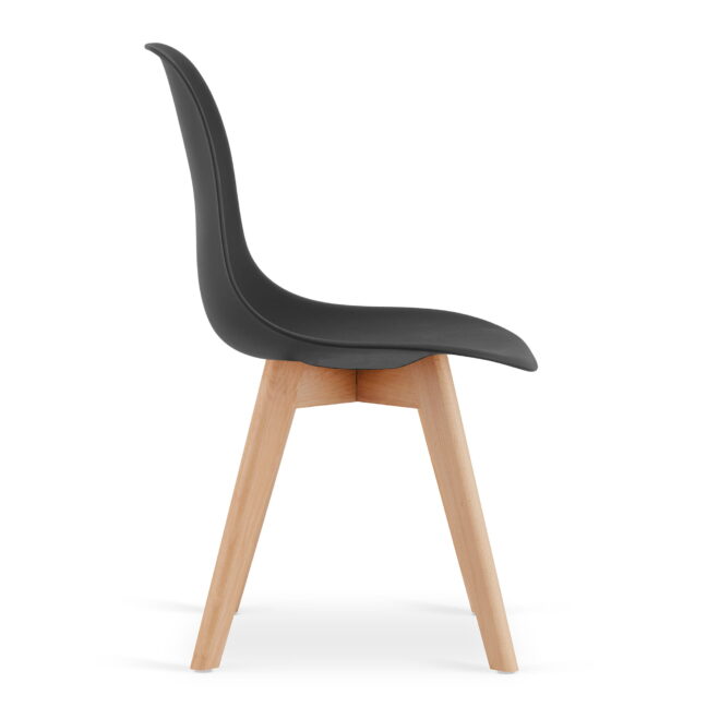 Jedálenská zostava: TESSA 120×60 artisan dub/čierne nohy + 4 ks KITO stoličky biele/prírodné nohy