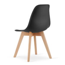 Jedálenská zostava: TESSA 120×60 artisan dub/čierne nohy + 4 ks KITO stoličky biele/prírodné nohy