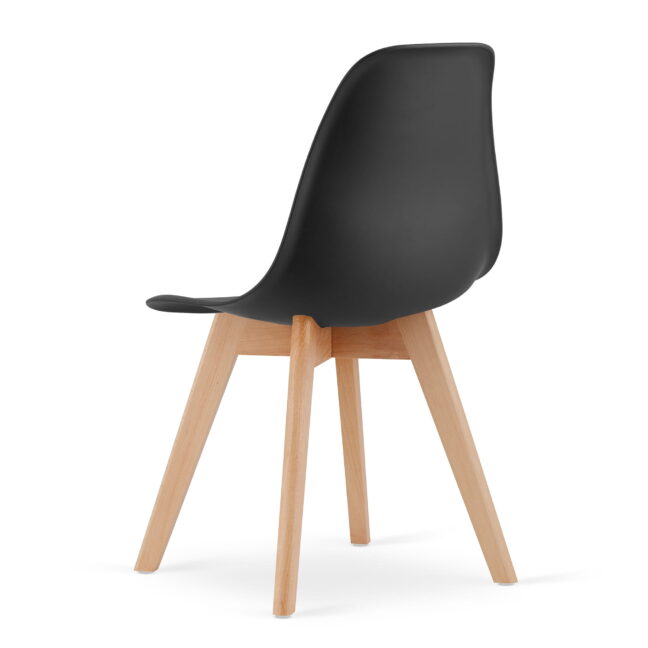 Jedálenská zostava: TESSA 120×60 artisan dub/čierne nohy + 4 ks KITO stoličky biele/prírodné nohy