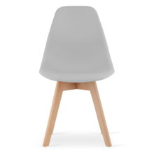 Jedálenský set: TESSA 120×60 cm dub/biela + 4 ks KITO stoličky sivé/prírodné nohy