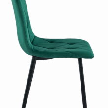 Jedálenská zostava: TESSA 120×60 artisan dub/čierne nohy + 4 ks DORA stoličky tmavozelené/čierne nohy