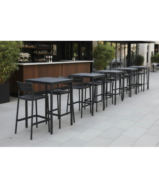 CAPRI BAR vonkajšia barová stolička, čierna