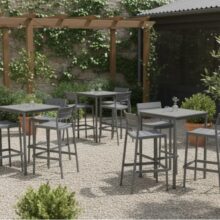 CAPRI BAR vonkajšia barová stolička, tmavosivá