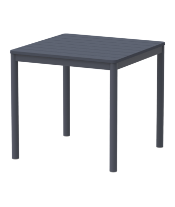 TERRAZZA 80×80 vonkajší stôl, tmavosivá