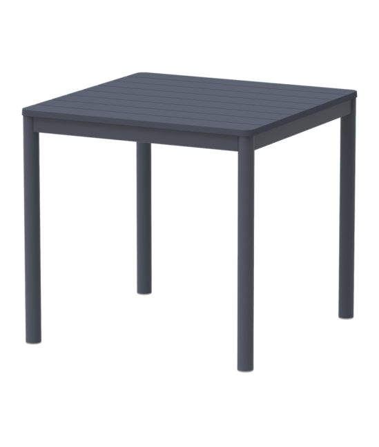 TERRAZZA 80×80 vonkajší stôl, tmavosivá