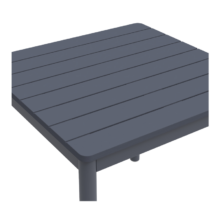 TERRAZZA 80×80 vonkajší stôl, tmavosivá