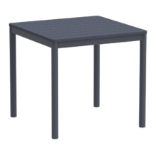 TERRAZZA 80×80 vonkajší stôl, tmavosivá